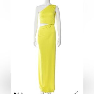 ⚡️spring sale⚡️Revolve x Michael Costello  Lime One-Shoulder Maxi Dress XS